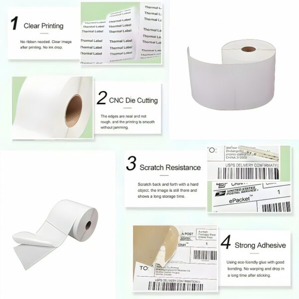 Direct Thermal Paper Labels – Custom Printable Barcode & Shipping Stickers