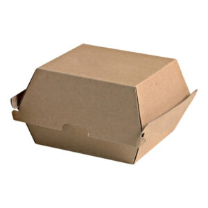 Kraft Corrugated Hamburger Clamshell Take Out Box