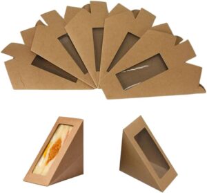 Kraft Paper Sandwich Packaging Box with Window