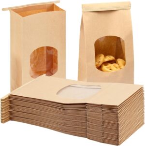Kraft Paper Food Bag with Window