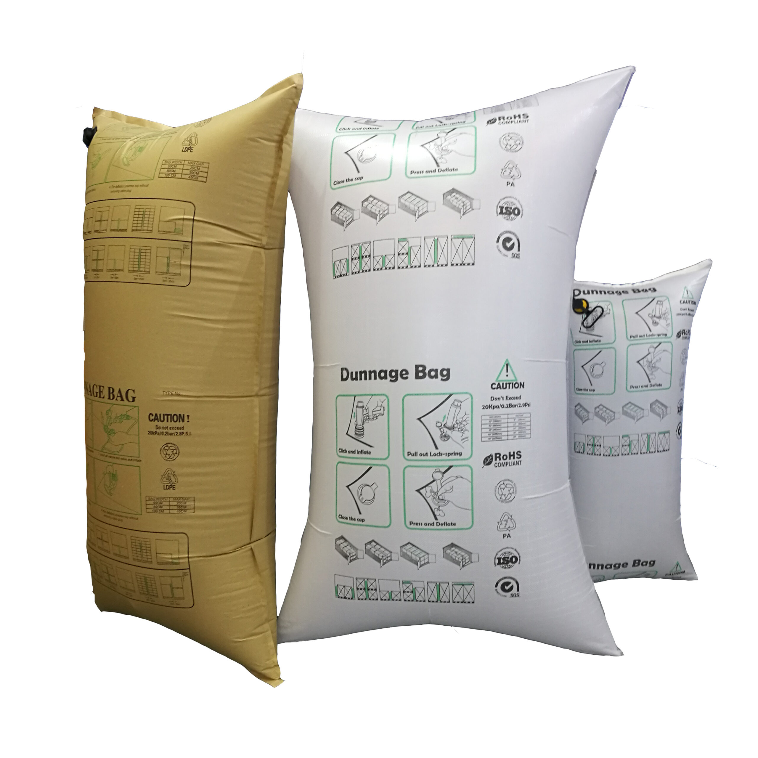 集装箱充气袋-3 Heavy Duty PP Woven Air Dunnage Bags for Cargo Shipping Container Cushioning Protection
